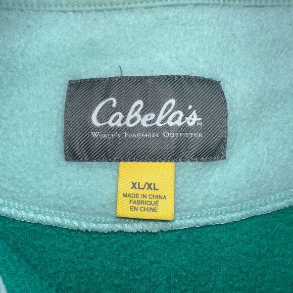 Cabela's Teal Green Full Zip Fleece Jacket Sz XL - Picture 3 of 9